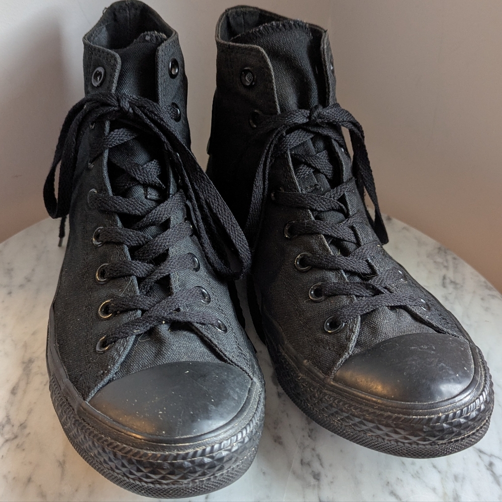 Converse All Star Black Sole Size 10 Sneakers - Picture 3 of 8